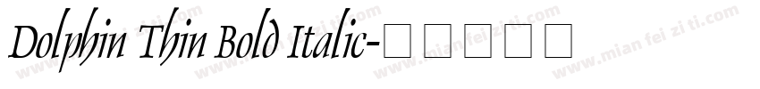 Dolphin Thin Bold Italic字体转换